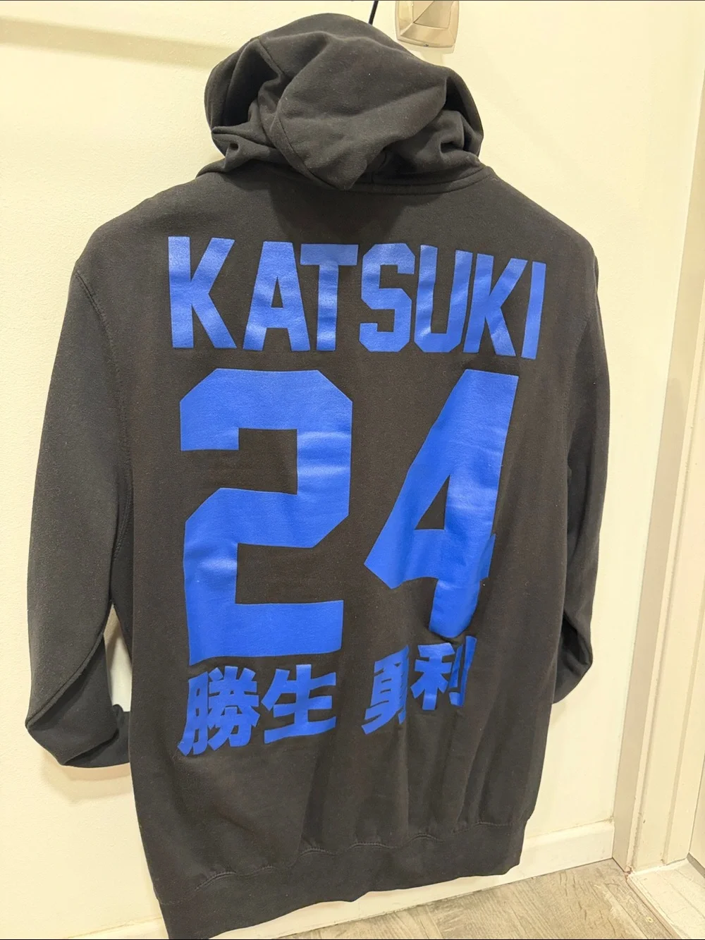 Crunchy roll for Yuri on Ice Black Zip-Up Hoodie with Japanese Flag Patch